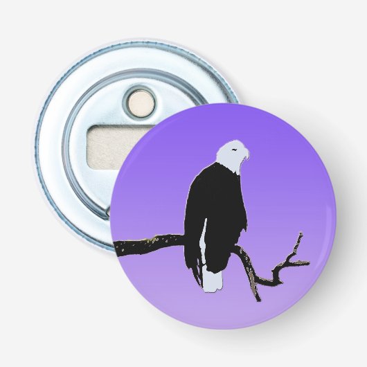 Bald Eagle at Sunset -オリジナルワイルドライフアート 栓抜き (正面)