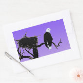Bald Eagle at Sunset -オリジナルワイルドライフアート 長方形シール (封筒)