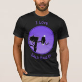 Bald Eagle at Sunset -オリジナルワイルドライフアート Tシャツ (正面)