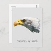 Bald Eagle Audacity & Rushカスタマイズ可能 ポストカード (正面/裏面)