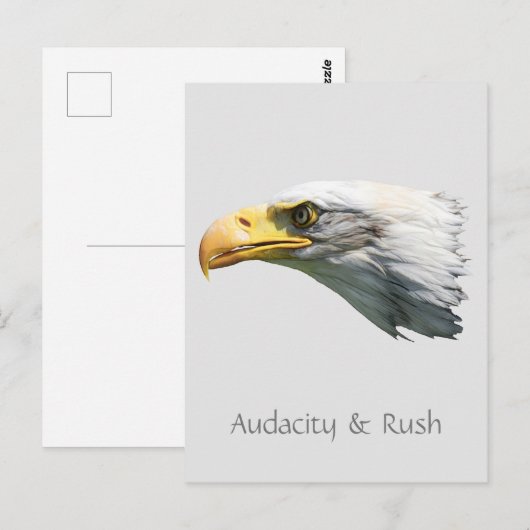 Bald Eagle Audacity & Rushカスタマイズ可能 ポストカード (正面/裏面)