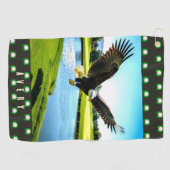 Bald Eagle - Big Bird   Golf Towel ゴルフタオル (横)