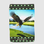 Bald Eagle - Big Bird   Golf Towel ゴルフタオル (正面)