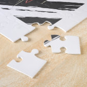 Bald Eagle Bird USA国旗の祈泣き叫びfor USA ジグソーパズル (側面)