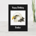 Bald Eagle - Birthday Brother Proud Military Card カード<br><div class="desc">watercolor Eagle Birthday Brother Military to my wonderful Sister we are so proud of you... </div>