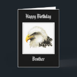 Bald Eagle - Birthday Brother Proud Military Card カード<br><div class="desc">watercolor Eagle Birthday Brother Military to my wonderful Sister we are so proud of you... </div>