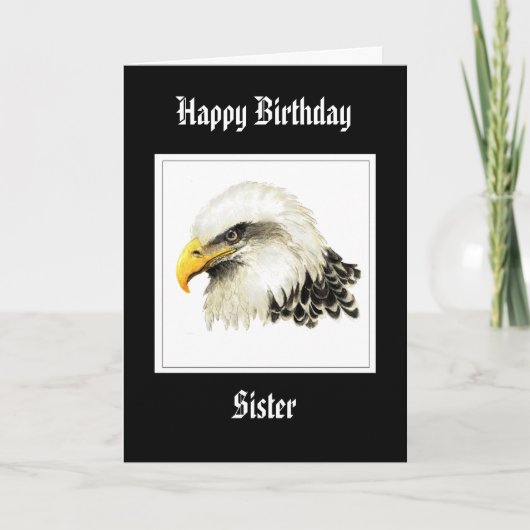 Bald Eagle - Birthday Sister Proud Military カード (正面)