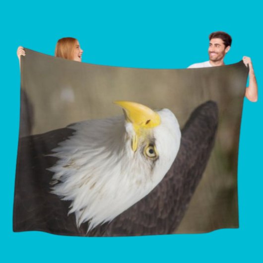 Bald Eagle Boldness – Cozy Fleece Blanket フリースブランケット