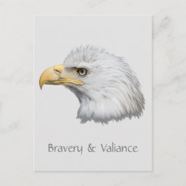 Bald Eagle Bravery & Valcomplianceカスタマイズ可能 ポストカード