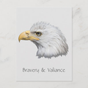 Bald Eagle Bravery & Valcomplianceカスタマイズ可能 ポストカード