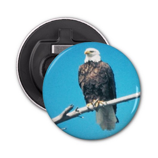 Bald Eagle Button Bottle Opener 栓抜き (正面)