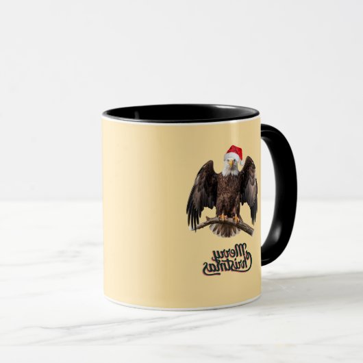 Bald Eagle Christmas マグカップ (正面右)