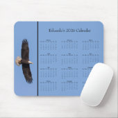 Bald Eagle: Customize full year 2026 calendar マウスパッド (マウス)