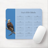 Bald Eagle: Customize full year 2026 calendar マウスパッド (マウス)