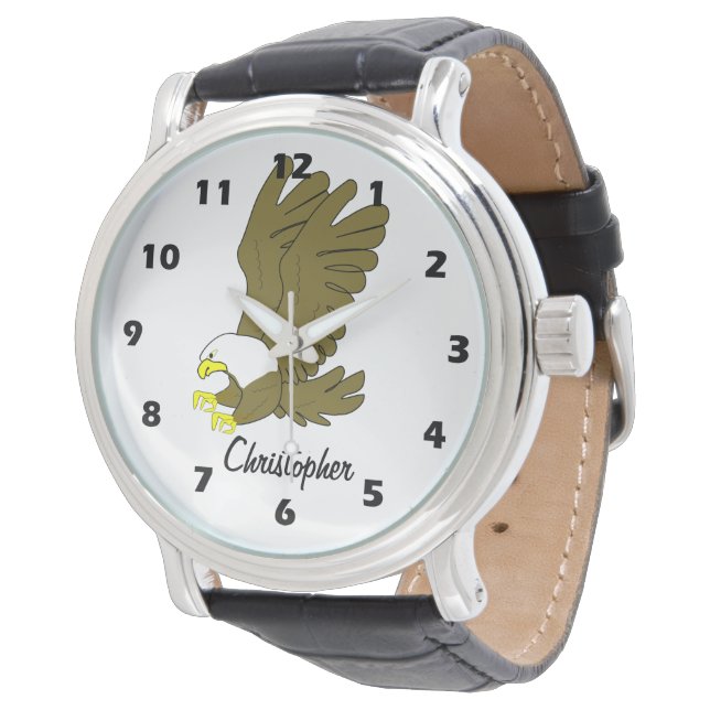 Bald Eagle Design Personalised 腕時計 (アングル)