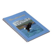 Bald Eagle Diving – 西イエローストーンMT ノートブック (右側)