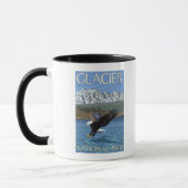 Bald Eagle Diving - Glacier National Park, MT マグカップ (左)