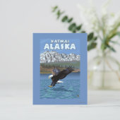 Bald Eagle Diving - Katmai,アラスカ ポストカード (スタンド正面)