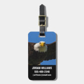 Bald Eagle Flyby Up Close ラゲッジタグ (正面縦)