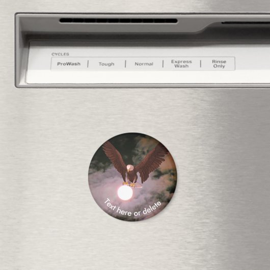 Bald Eagle Full Moon Fantasy Personalized マグネット (インサイチュ (食洗機))