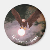Bald Eagle Full Moon Fantasy Personalized マグネット (正面)