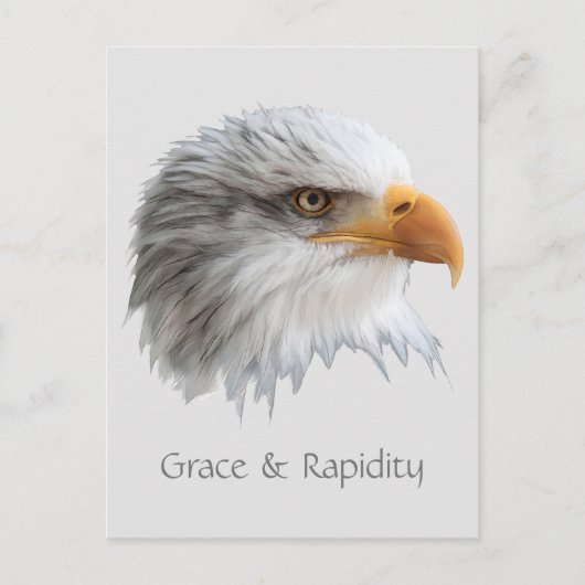 Bald Eagle Grace & Rapidカスタマイズ可能 ポストカード (正面)