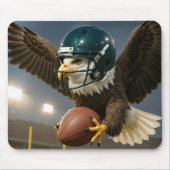 Bald Eagle Gripping a Football In a Stadium マウスパッド (正面)
