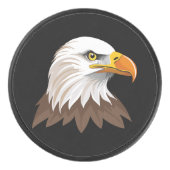 Bald eagle head アイスホッケーパック (正面)