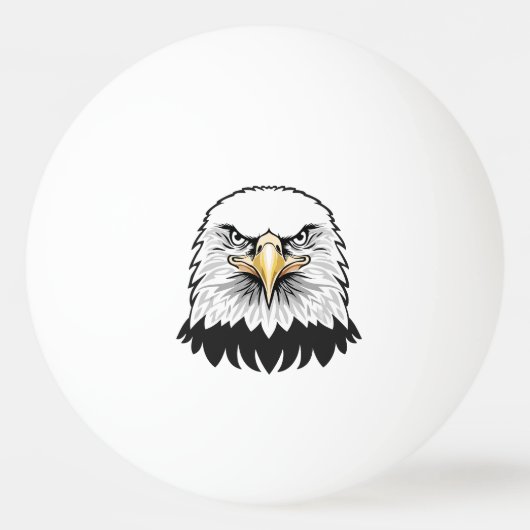 Bald eagle head 卓球ボール (裏面)