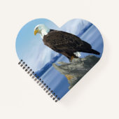 Bald Eagle Heart Shaped ノートブック (正面)