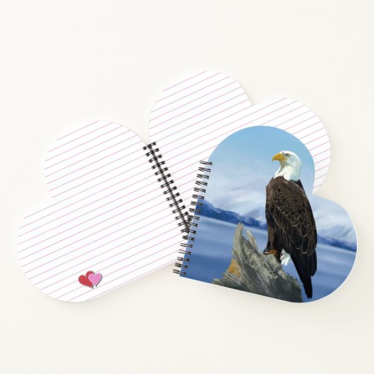 Bald Eagle Heart Shaped ノートブック (内部)