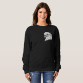 Bald Eagle imprint american bird animal head motif スウェットシャツ (正面フル)
