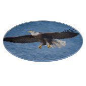 Bald eagle in flight カッティングボード (角)