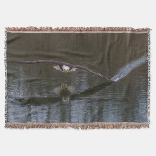 Bald Eagle in Flight スローブランケット (正面)