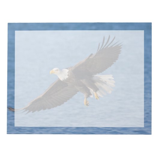 Bald eagle in flight ノートパッド (正面)