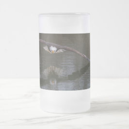 Bald Eagle in Flight フロストグラスビールジョッキ