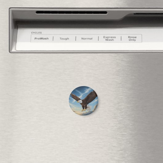 Bald Eagle in Flight マグネット (インサイチュ (食洗機))