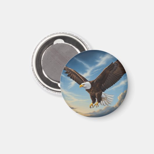 Bald Eagle in Flight マグネット (正面/裏面)