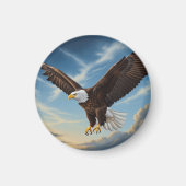 Bald Eagle in Flight マグネット (正面)