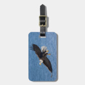 Bald eagle in flight ラゲッジタグ (正面縦)