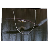 Bald Eagle in Flight ラージペーパーバッグ (裏面)