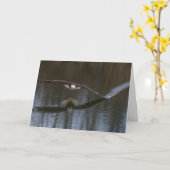 Bald Eagle in Flight Greeting Card カード (黄色い花)