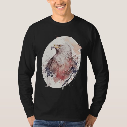 Bald Eagle Japanese Cherry Blossom Sakura Wildlife Tシャツ (正面)