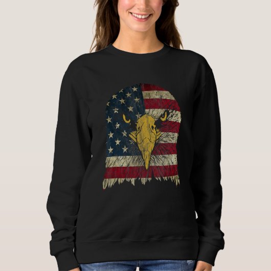 Bald Eagle Kids Boys Men American U.S. Flag Of J スウェットシャツ (正面)