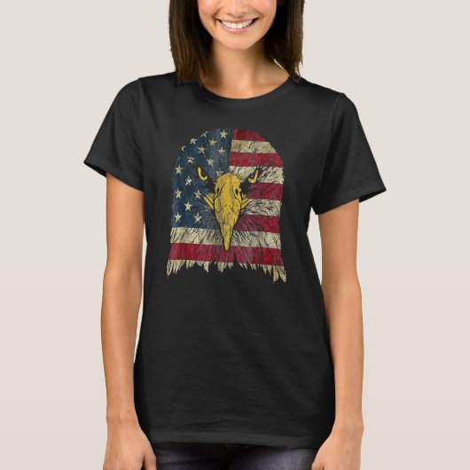 Bald Eagle Kids Boys Men American Usa国旗4日 Tシャツ (正面)