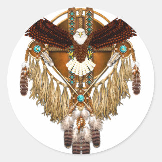 Bald Eagle Mandala – 改訂 ラウンドシール