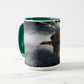 BALD EAGLE & MISTY FOREST Tea & Coffee Mug マグカップ (正面左)