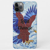Bald Eagle Mosaic Phone Case – Freedom Aesthetic iPhoneケース (裏面)
