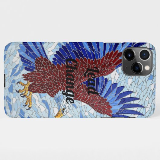 Bald Eagle Mosaic Phone Case – Freedom Aesthetic iPhoneケース (裏面横)
