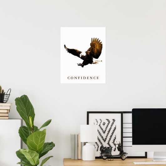 Bald Eagle Motivational Confidence Art Posters ポスター (ホームオフィス)
